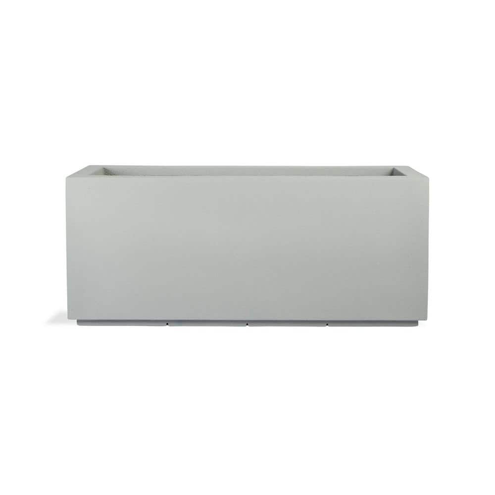 Milan Extra Large Gray Composite Rectangular Planter