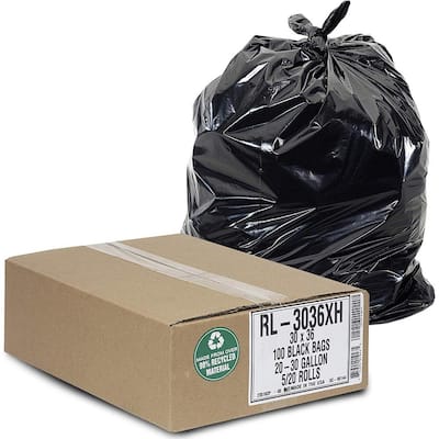 PlasticMill 67 in. W x 79 in. H. 100 Gal. 1.3 mil Black Trash Bags  (40-Count) PM-6779-13-B-40 - The Home Depot