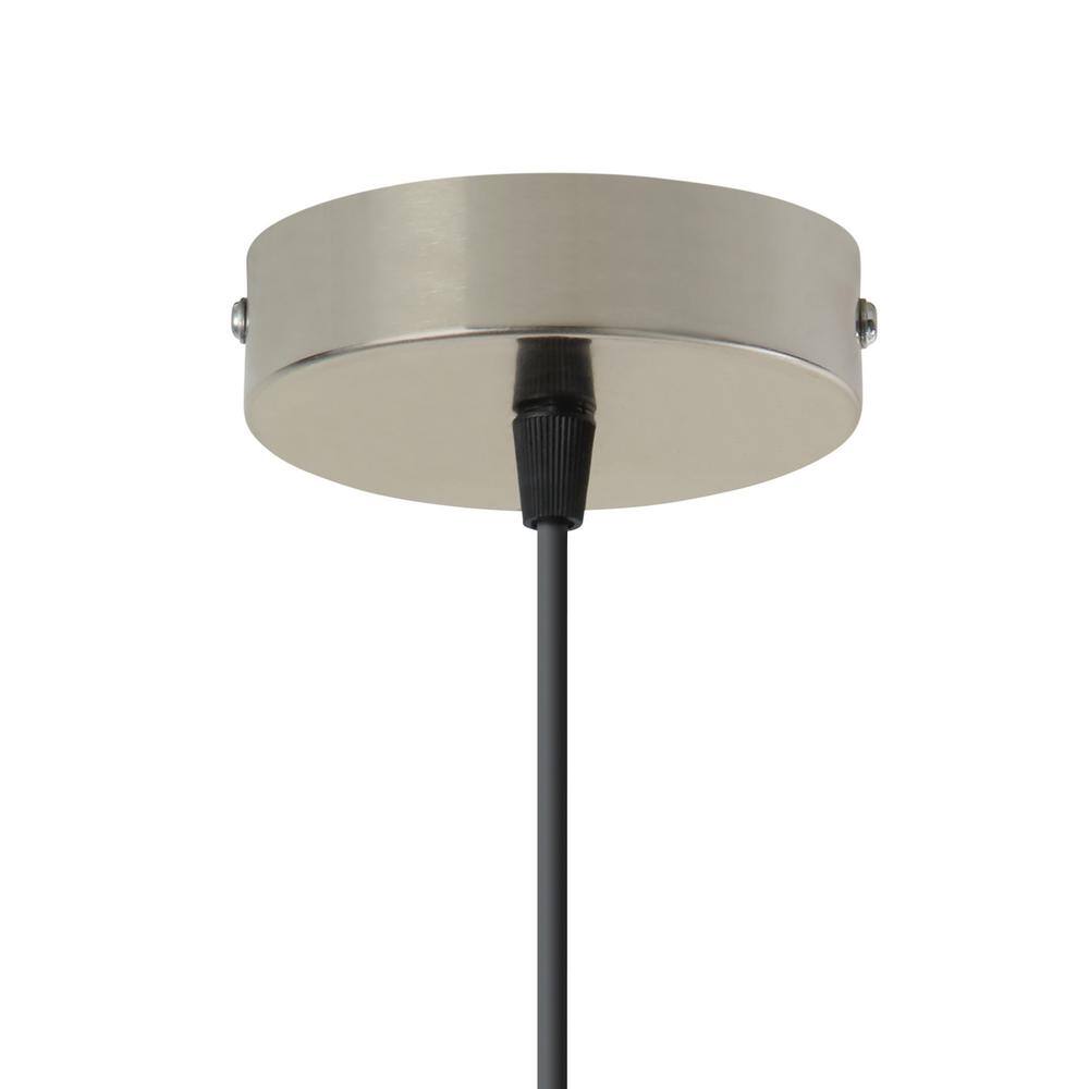 Aimee Blue Glass Cylinder Pendant Lamp with Palm Leaf Texture