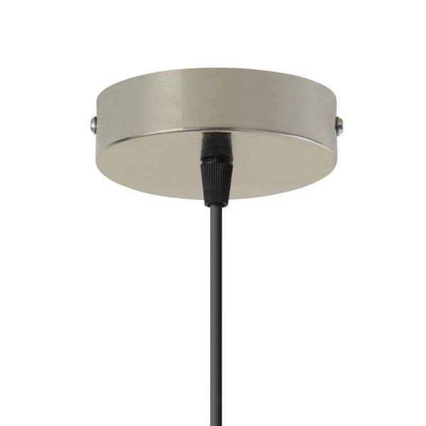 River of Goods Farrah 40 Watt 1 Light Blue Cylinder Shaded Pendant Light with Tropical Palm Textured Glass 21141 The Home Depot