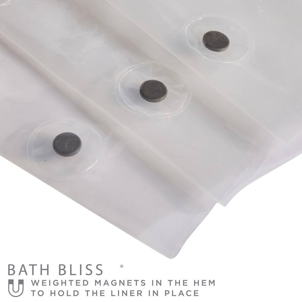Clear Heavy Weight PEVA Shower Curtain Liner with Stainless Steel Grommets