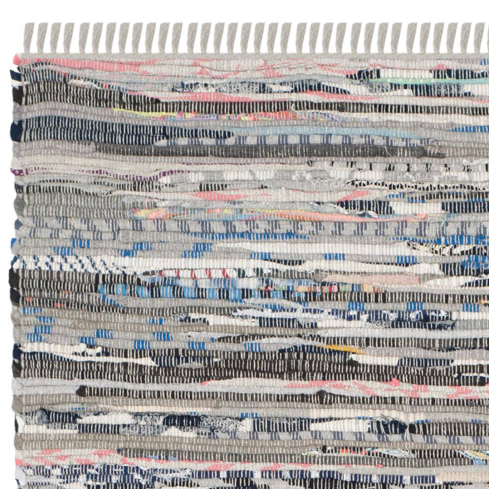Gray Flat Woven Handmade Cotton Area Rug, 2'6" x 4'