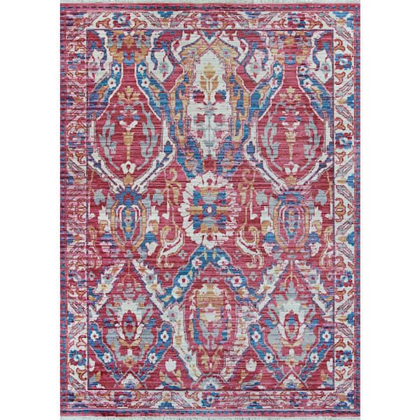 Couristan Bliss Zagros Poppy Red 4 ft. x 6 ft. Area Rug