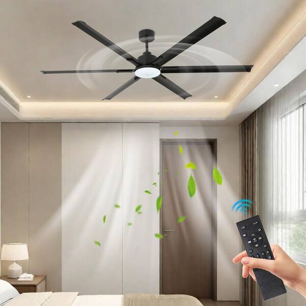 Keazile 72 in. Modern Ceiling Fan with Light, 6 ABS Blades, DC