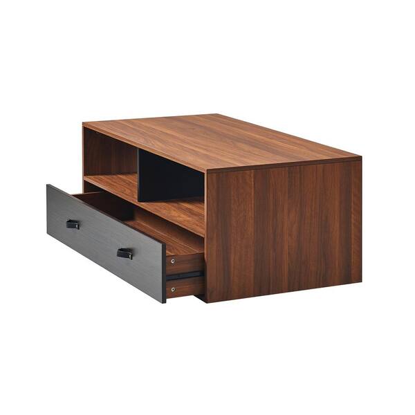 Teamson Home Henry Rectangle Wood Coffee Table with Storage and