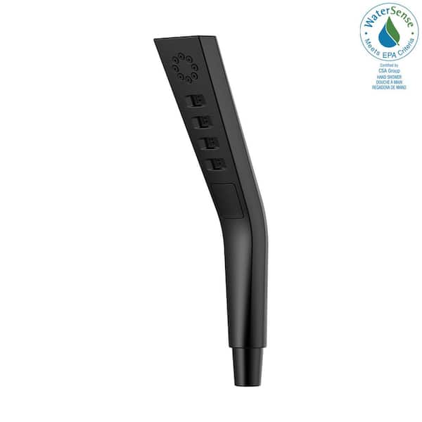 Delta 3-Spray Patterns 1.75 GPM 1.81 in. Wall Mount Handheld Shower Head with H2Okinetic in Matte Black