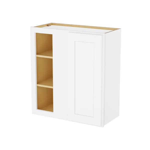 27 in. W x 12 in. D x 30 in. H Ready to Assemble Wall Kitchen Cabinet in White
