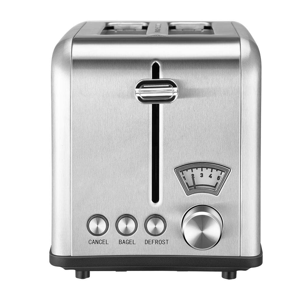 2 Slice Retro Stainless Steel Toaster, 825-Watt 1.5 in. Extra Wide Slots, 6-Browning Levels Removable Crumb Tray, Sliver price history on PriceWatchPro