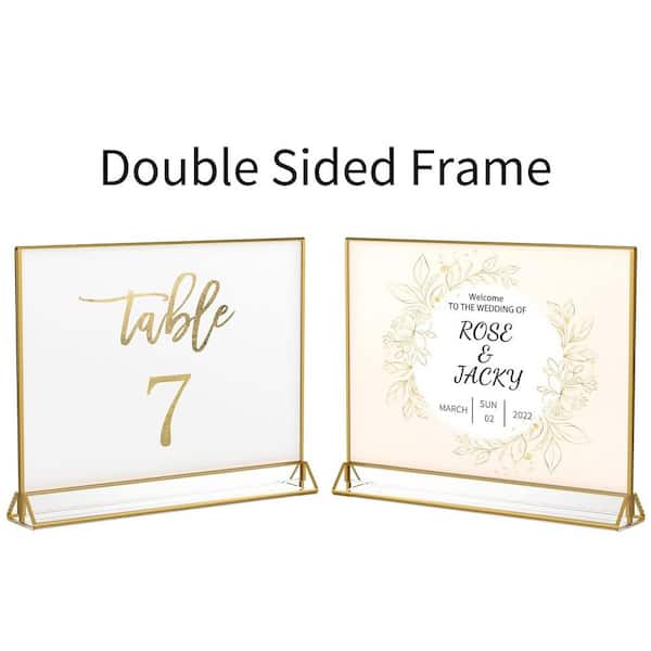 AOVEK 8-Pack Clear Acrylic Wall Sign Holders - 8.5x11 Inches With 3M Adhesive Tape