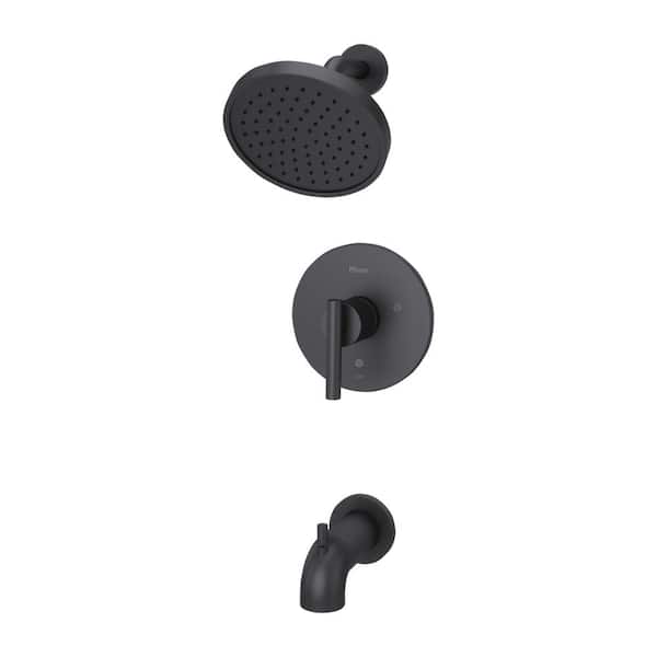 Pfister Contempra 1-Handle Tub and Shower Faucet Trim Kit in Matte Black (Valve Not Included)