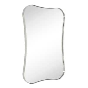 Toini 20 in. W x 30 in. H Novelty/Specialty Soap Shaped Metal Framed Wall Mount Bathroom Vanity Mirror in Brushed Nickel