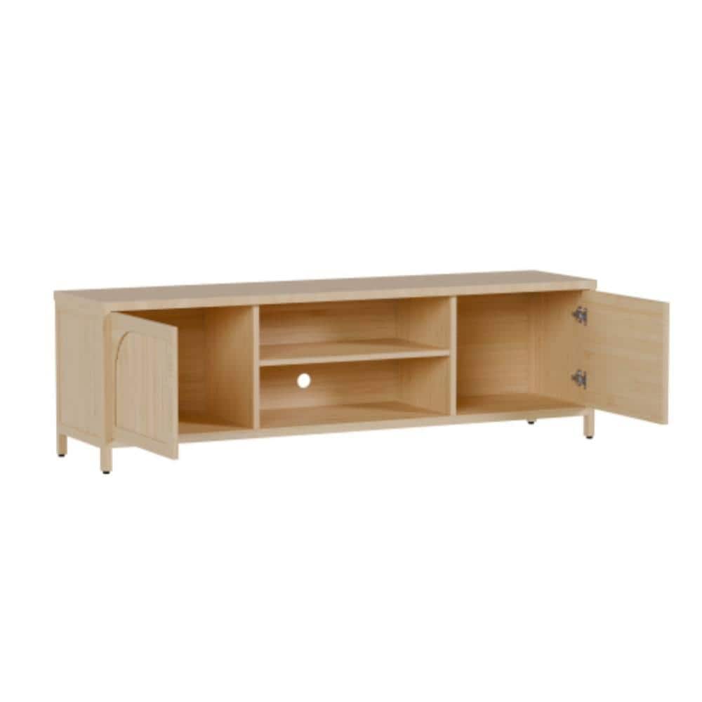 63 in. W x 15.3 in. D x 19 in. H Bathroom Brown Linen Cabinet with Open Shelf price history on PriceWatchPro