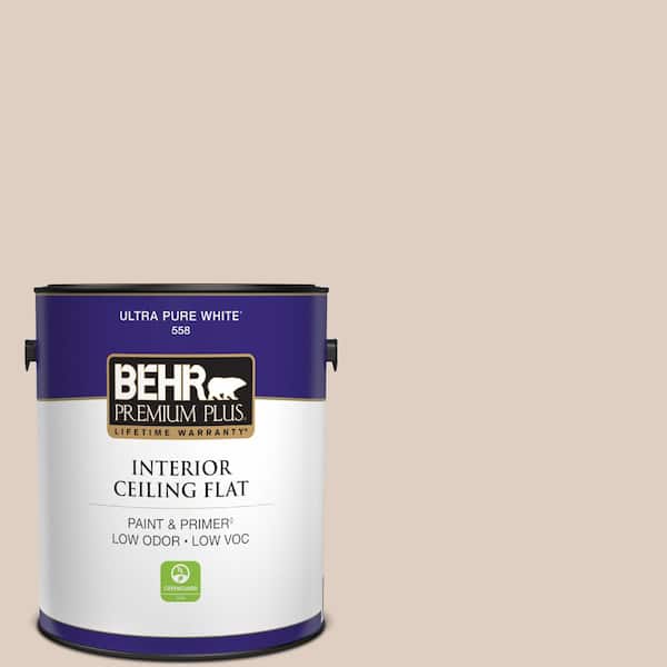 1 gal. #PPL-77 Cocoa Parfait Ceiling Flat Interior Paint