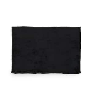 Alanton Black Flannel Throw Blanket