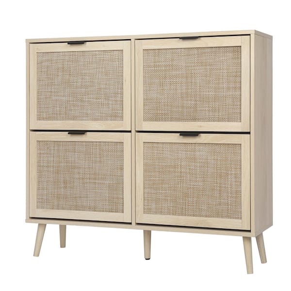 Unbranded 41.34 in. W x 9.45 in. D x 35.83 in. H Bathroom Beige Linen Cabinet