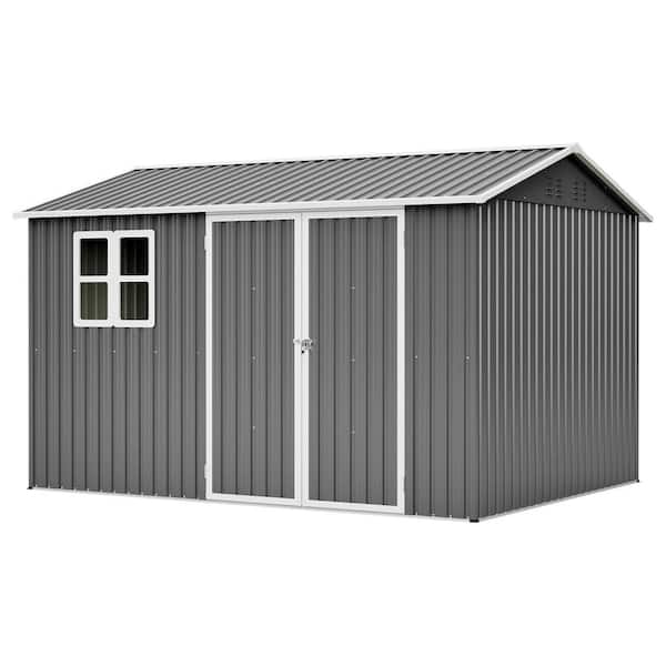 Hohuqeri 10 ft. x 8 ft. Outdoor Storage Shed, Garden Tool Storage