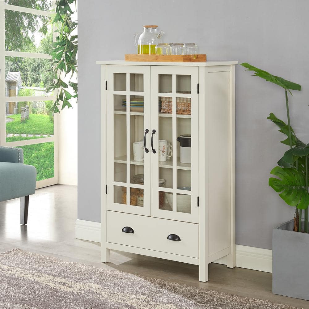 Claire Easy White Storage Cabinet SKEGL19087B3EW - The Home Depot