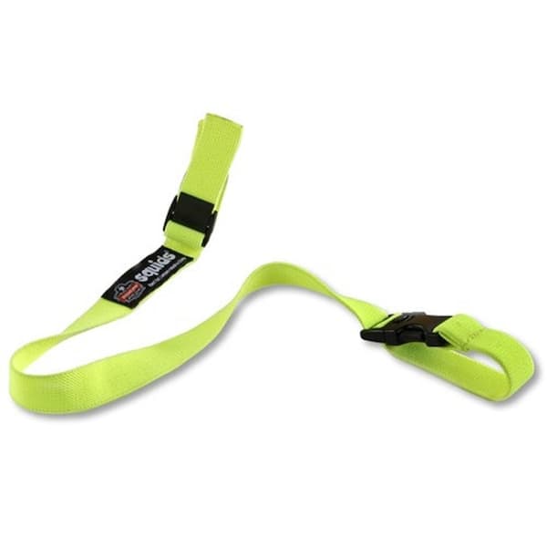 Ergodyne Squids Lime Elastic Hard Hat Lanyard with Buckle