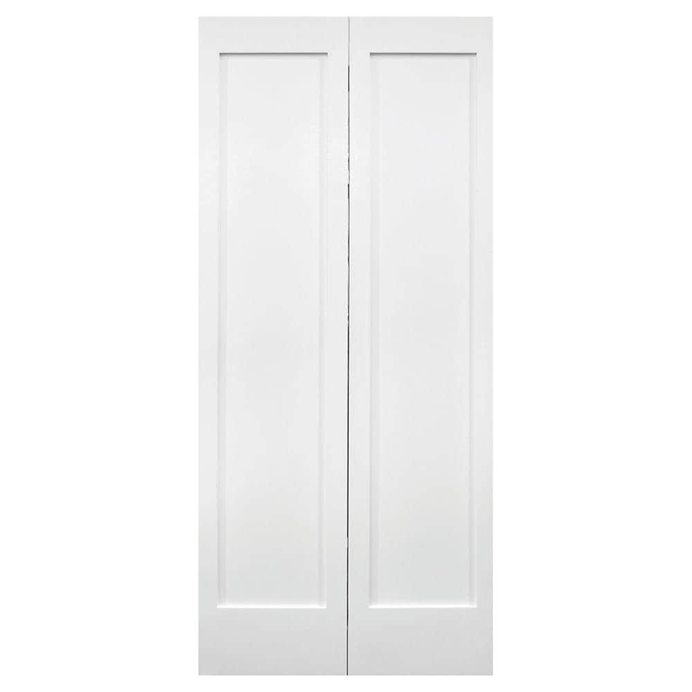 Builders Choice 30 in. x 80 in. 1 Panel Shaker Solid Core Primed Wood ...