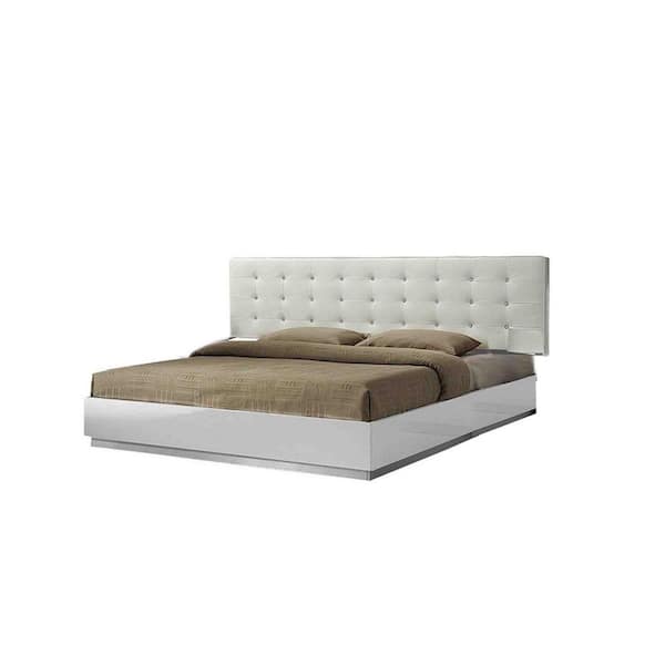 Best Master Furniture Spain White Queen Modern Platform Bed