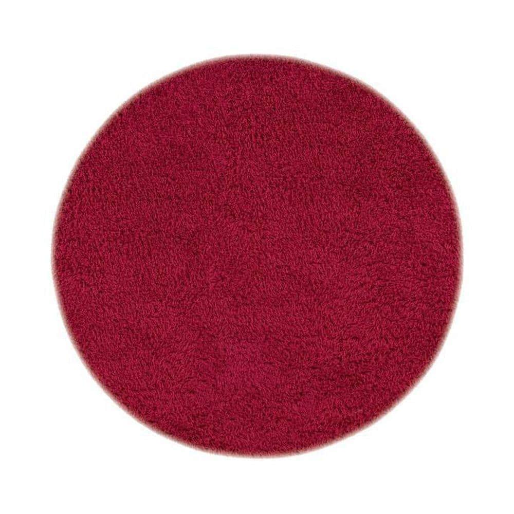 Home Decorators Collection Ultimate Shag Red 8 ft. Round Area Rug
