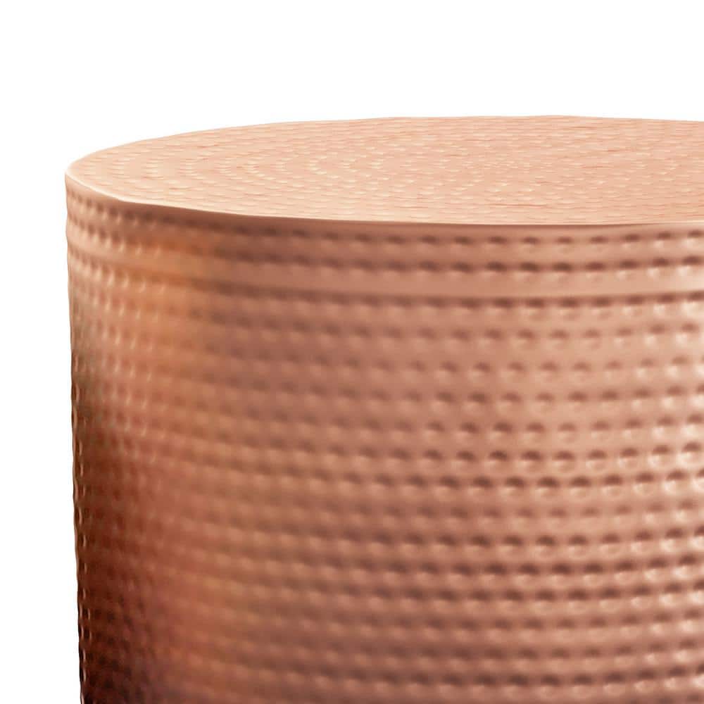Nova 19" Copper Ombre Round Metal Side Table