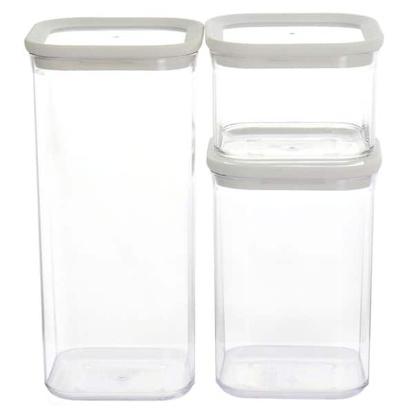  Tupperware Clear Canister Set Of 3 Small (240ml),Medium  (780ml),Large (1300ml) Each: Home & Kitchen