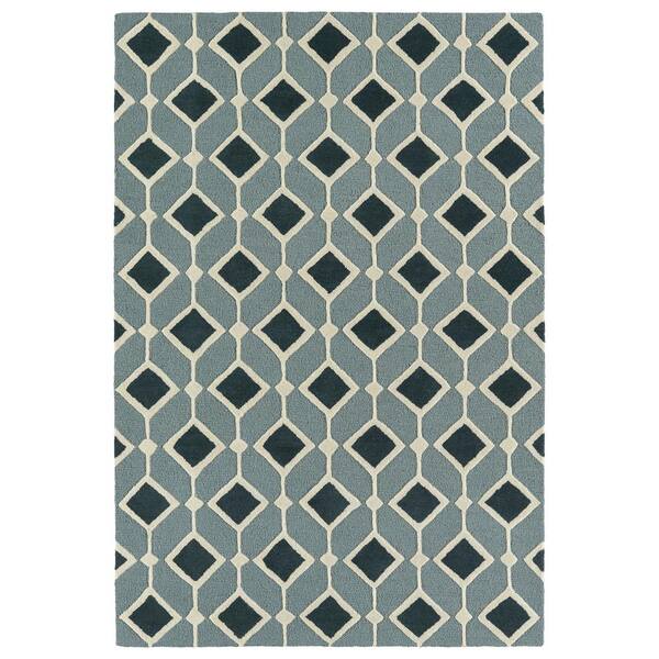 Kaleen Spaces Blue 8 ft. x 10 ft. Area Rug