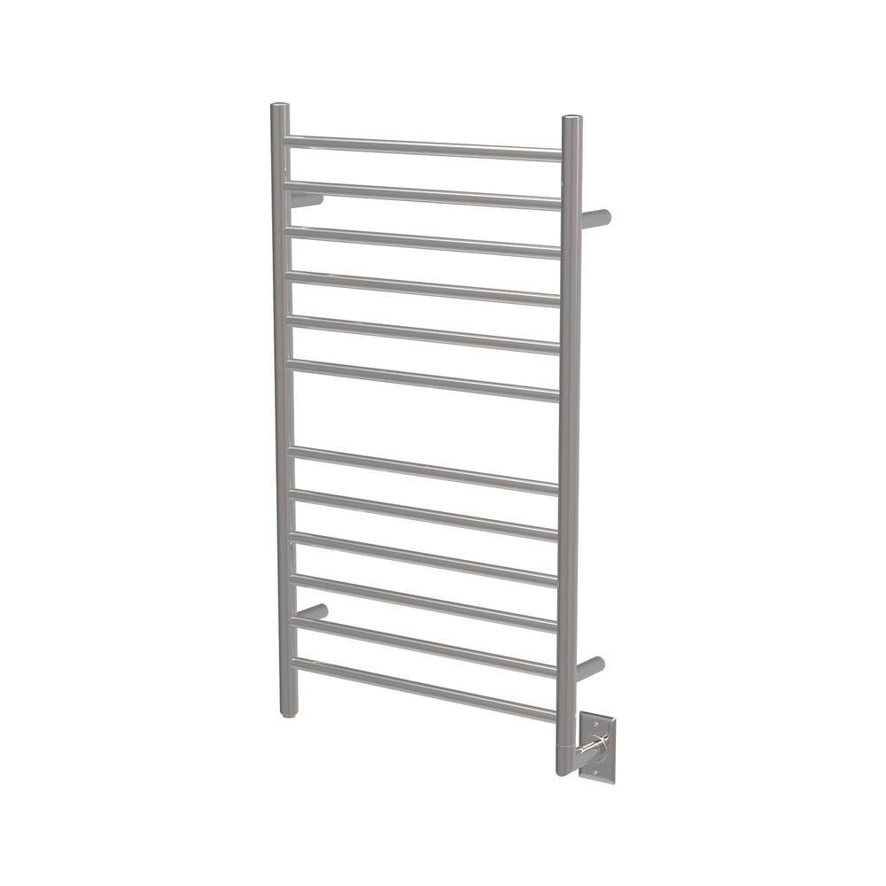 Amba Radiant Large Straight 12Bar Hardwired Electric Towel Warmer in