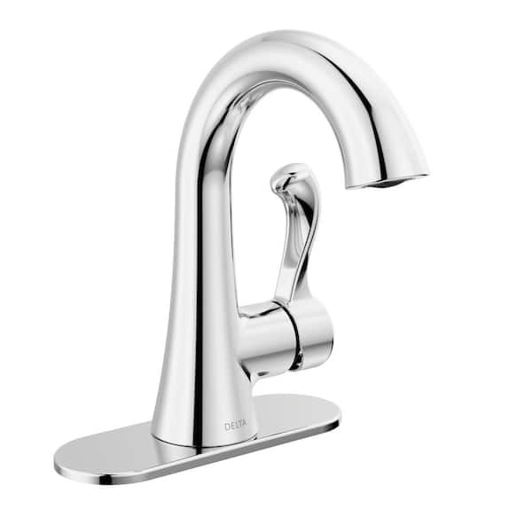 Delta Esato Single Handle Single Hole Bathroom Faucet in Polished Chrome