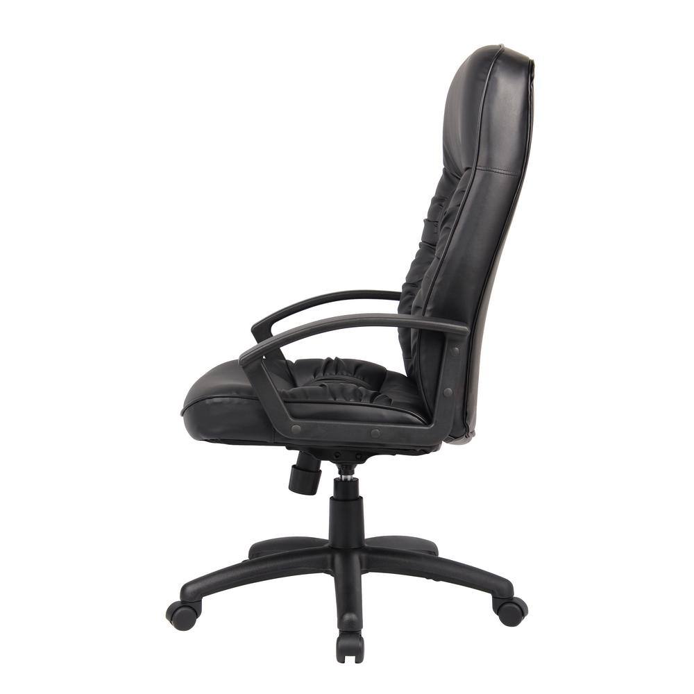 Executive High-Back Swivel Chair with LeatherPlus and Lumbar Support