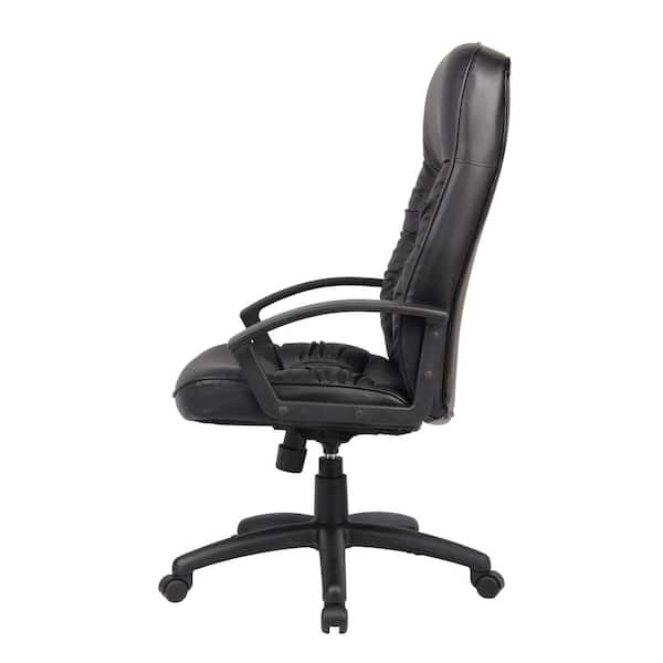 High Back Leather Plus Chair Black - Boss Office Products : Target