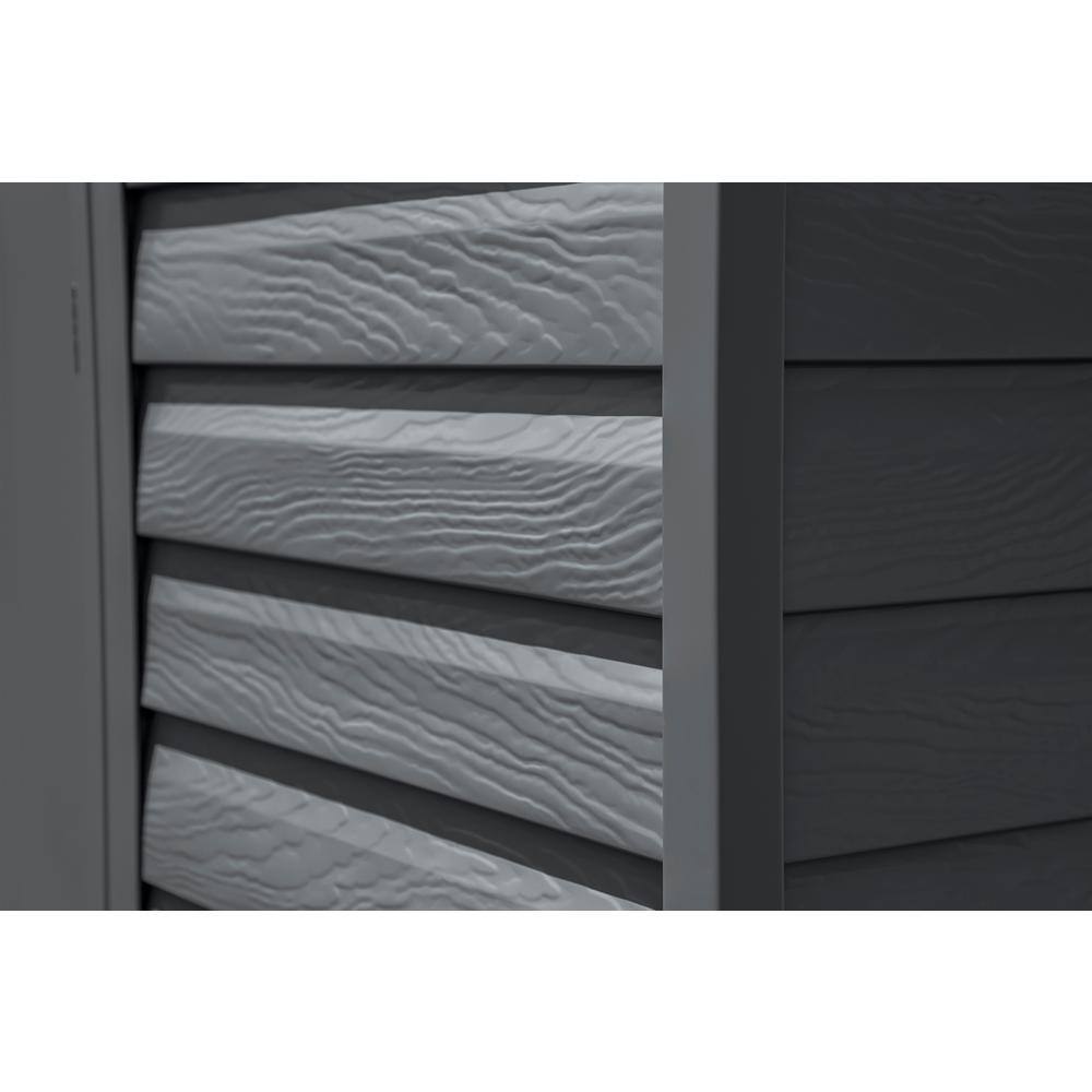 Arrow Select Charcoal Steel 10x14 Storage Shed with Swing Doors