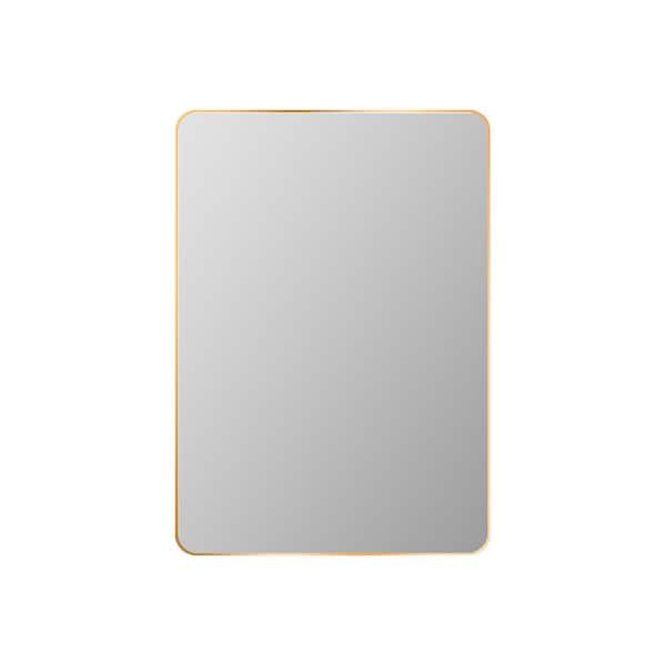 Unbranded 20 in. W x 28 in. H Rectangular Aluminum Alloy Framed Rectangular Wall Mirror Bathroom Vanity Mirror in Black