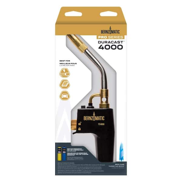 Bernzomatic - DuraCast 4000 Torch with Instant Start/Stop Ignition Compatible with MAP-Pro and Propane Gas