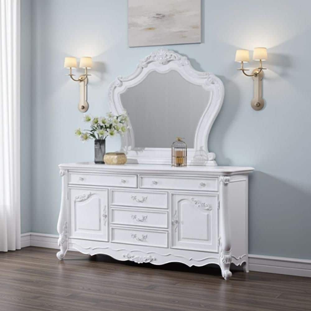 Maver White 3.1 in. W x 46 in. H Arch Wood Framed Mirror price history on PriceWatchPro
