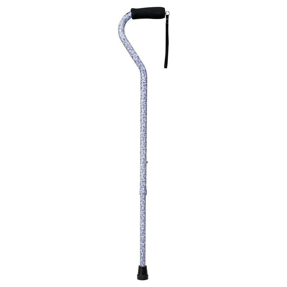 UPC 041298000068 product image for Lightweight Adjustable Foot Cane with Offset Handle in Tiny Flowers | upcitemdb.com