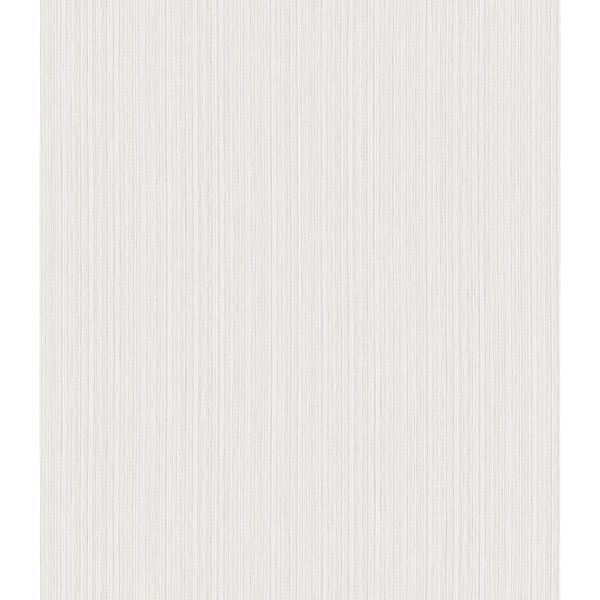 CASA MIA Textile Effect Vertical Light Grey Paper Non-Pasted Strippable Wallpaper Roll (Cover 56.05 sq. ft.)