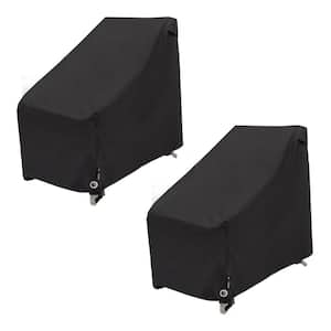 27 in. L x 34 in. W x 31 in. H, Black, Black Diamond Patio Chair Cover, Waterproof (2-Pack)