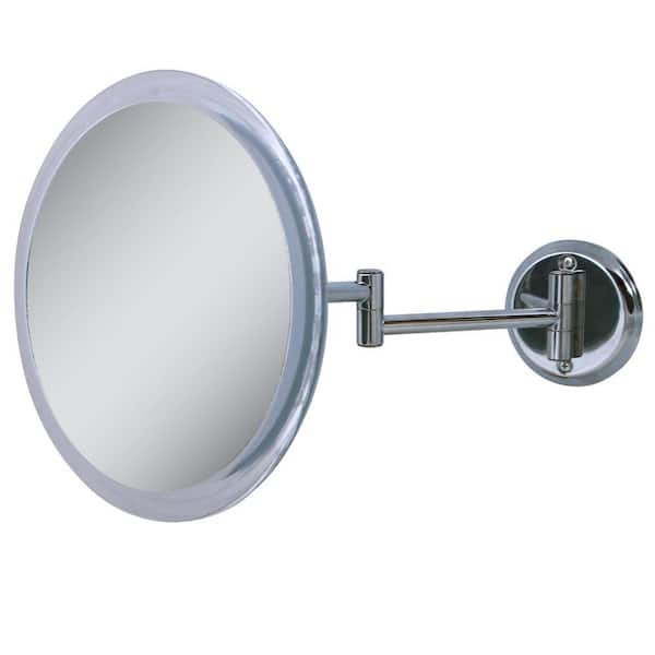 Zadro 10 in. x 11 in. 5X Wall Makeup Mirror in Chrome