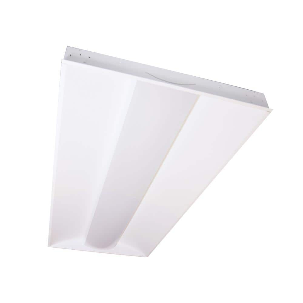 2 ft. x 4 ft. 64-Watt Equivalent Integrated LED White Center Lens Troffer, 4000K Bright White