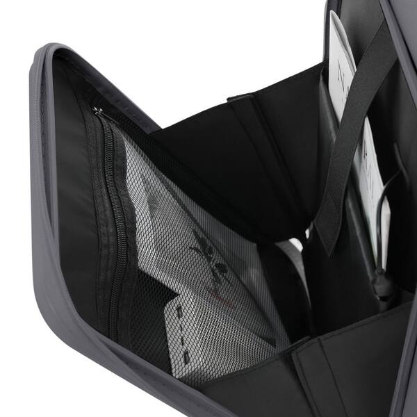Merax 2-Piece Gray Expandable ABS Plastic Hardshell Luggage Set