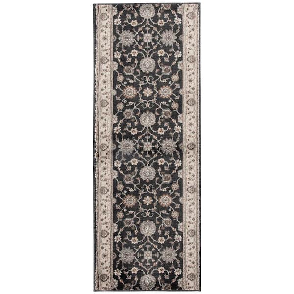 Stratford Karley Deep Blue/Whitecap 26 in. W x 12 in. L Your Choice Length Stair Runner Coverage Area 2.17 sq. ft.