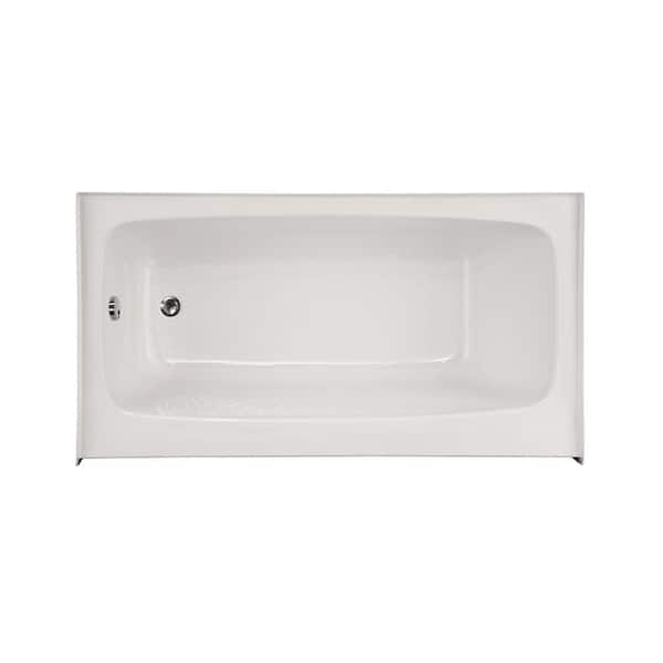 Hydro Systems Trenton 66 in. Acrylic Left Drain Rectanglar Alcove Bathtub in White