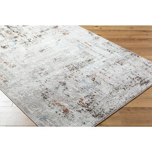 Mood White/Taupe Abstract 5 ft. x 7 ft. Indoor Area Rug