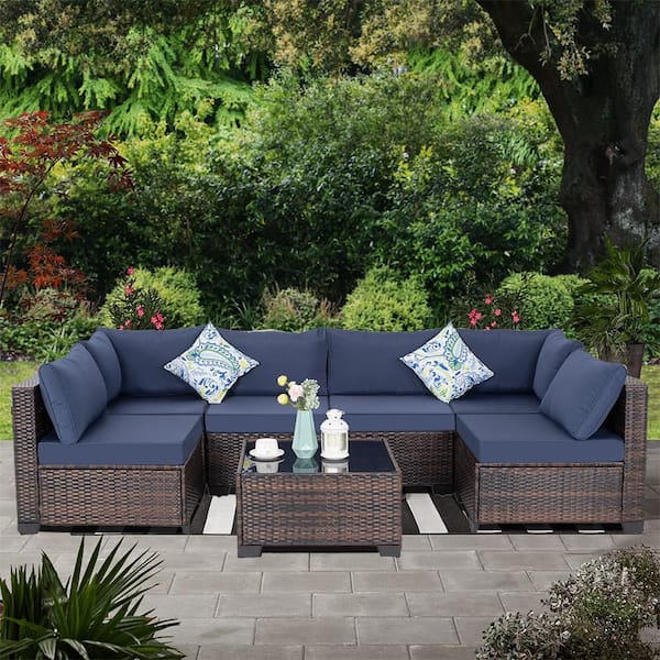 Couch Merton Piece Sectional Merton 7-Piece Patio Furniture Set