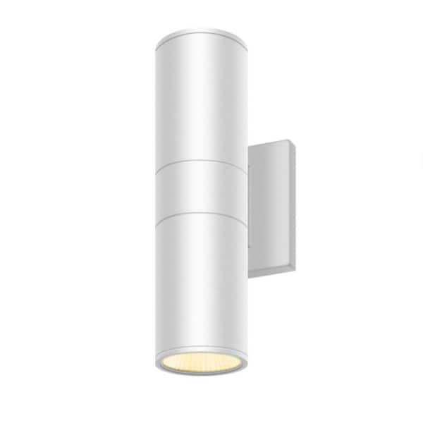 1-Pack 11. 8in. Black LED Outdoor Wall Cylinder Light With Up and Down, 1400LM, 20W 3000K Wall Sconce Light Fixture