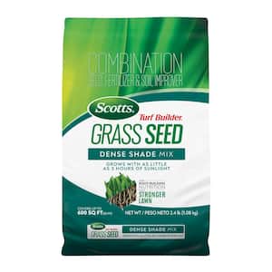 Turf Builder 2.4 lbs. Grass Seed Dense Shade Mix with Fertilizer and Soil Improver Grows With Little Sunlight