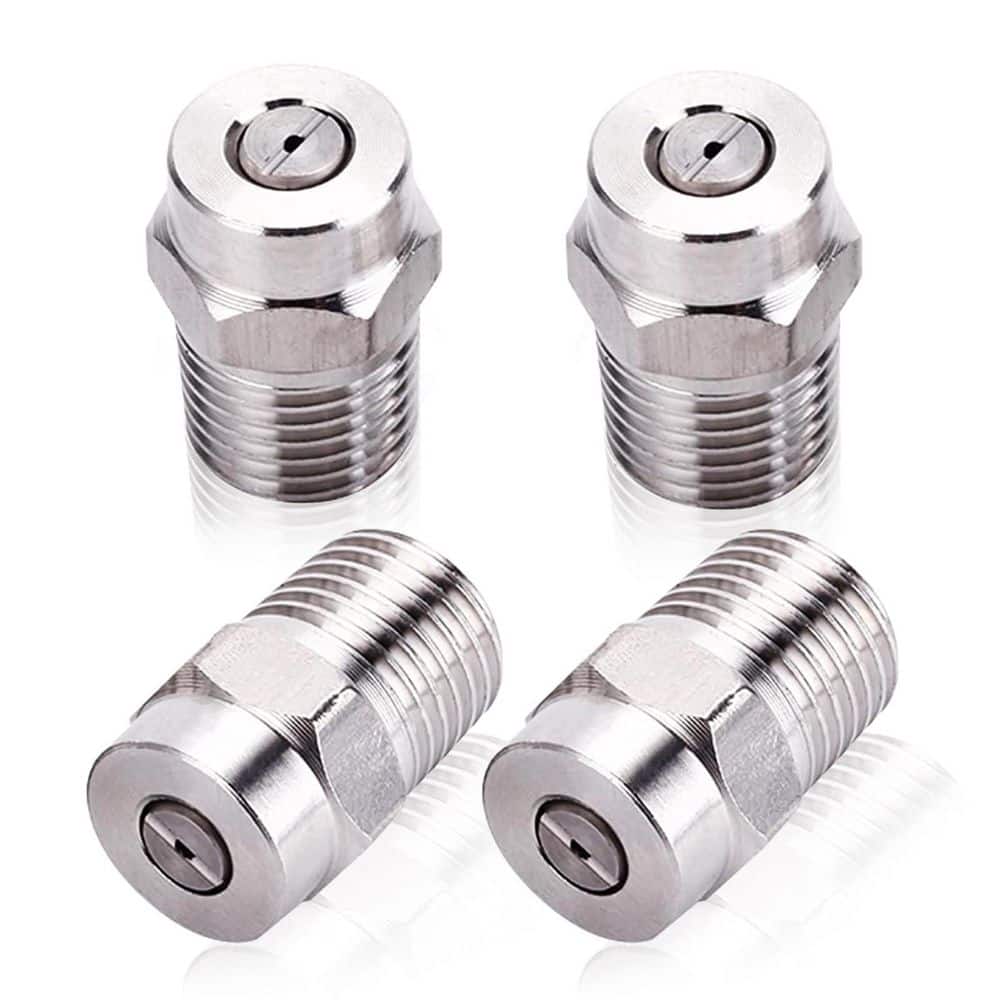 4-Pack Stainless Steel Surface Cleaner Replacement Nozzle Tips, 25° 2.0 Orifice, 1/4 in NPT, 4000 PSI price history on PriceWatchPro