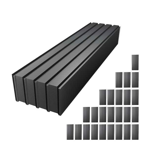 72.8 in.W ×18 in.D Galvanized Metal Roof Panels, Gray Heavy-Duty Waterproof Outdoor Roofing Sheets(25-Pack)